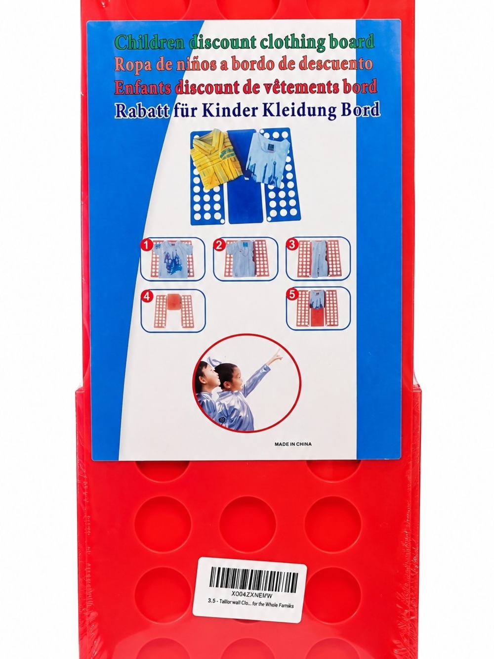 Kids Quick Clothes Folding Board 15.75"x18.9" for Children, Child Size